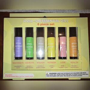 Essential Oils Roll-On Set - Rejuvenate, Courage, Wisdom, Refresh, Love, Health